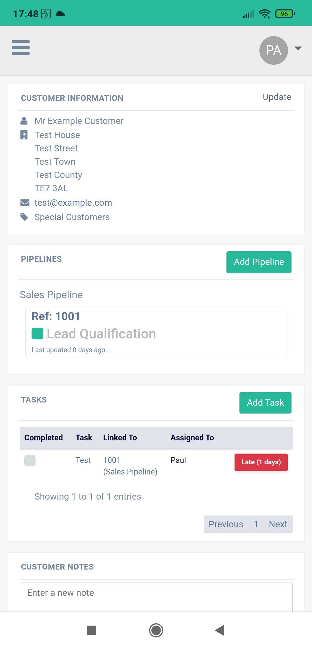 Customer View Customer View