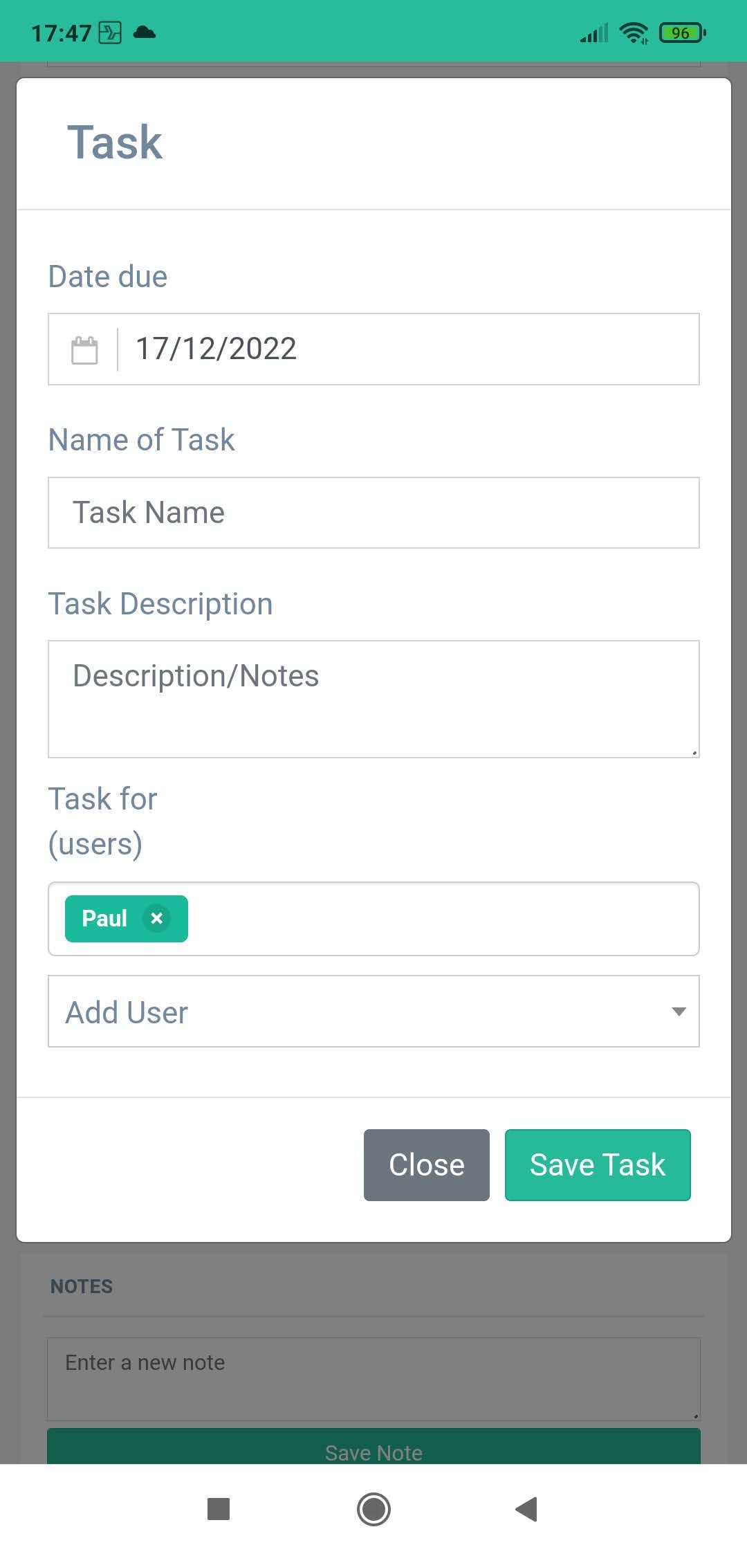 Editing Task Editing a Task